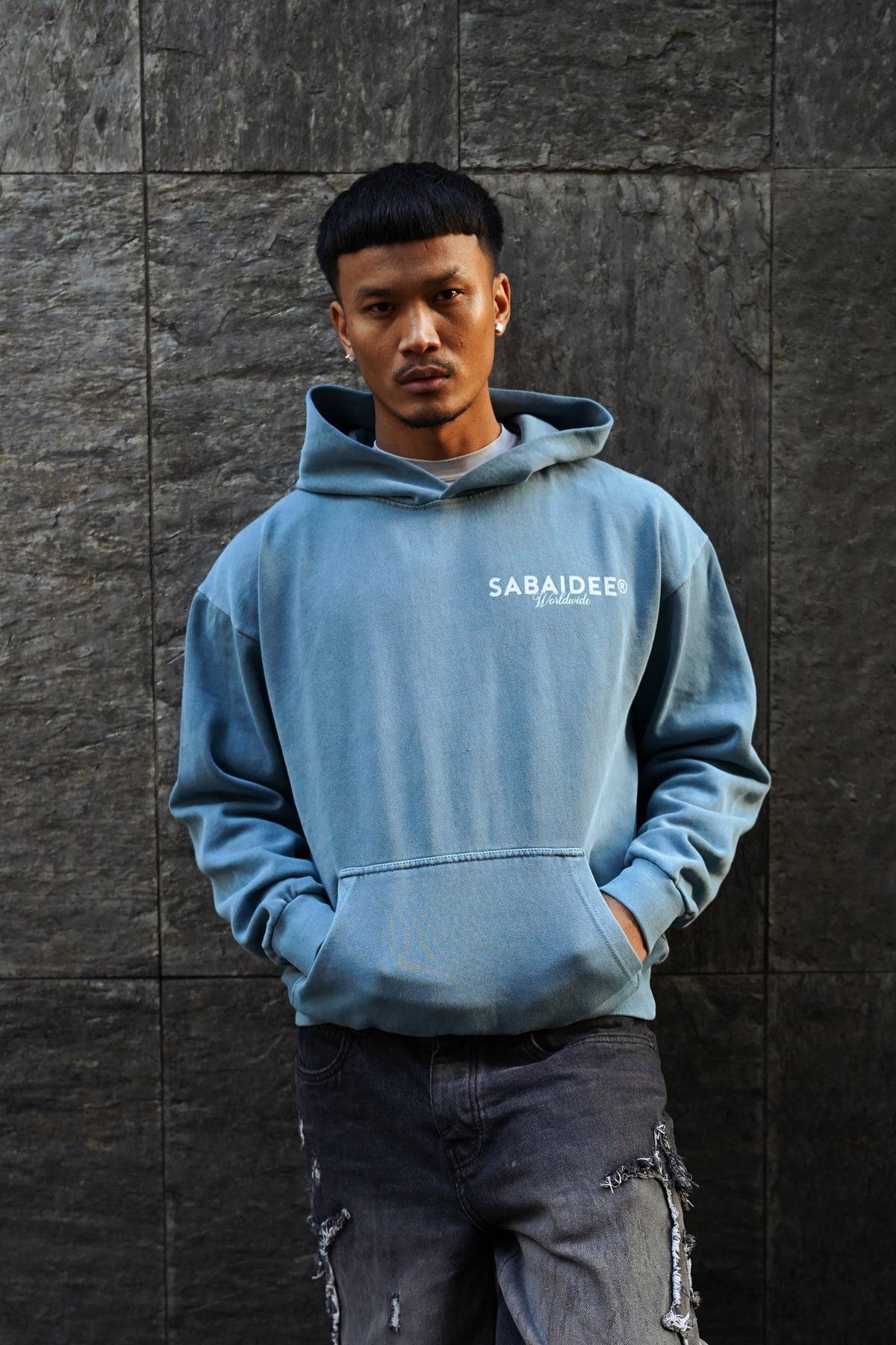 SABAIDEE® HEAVYWEIGHT OVERSIZED HOODIE - BLUE II