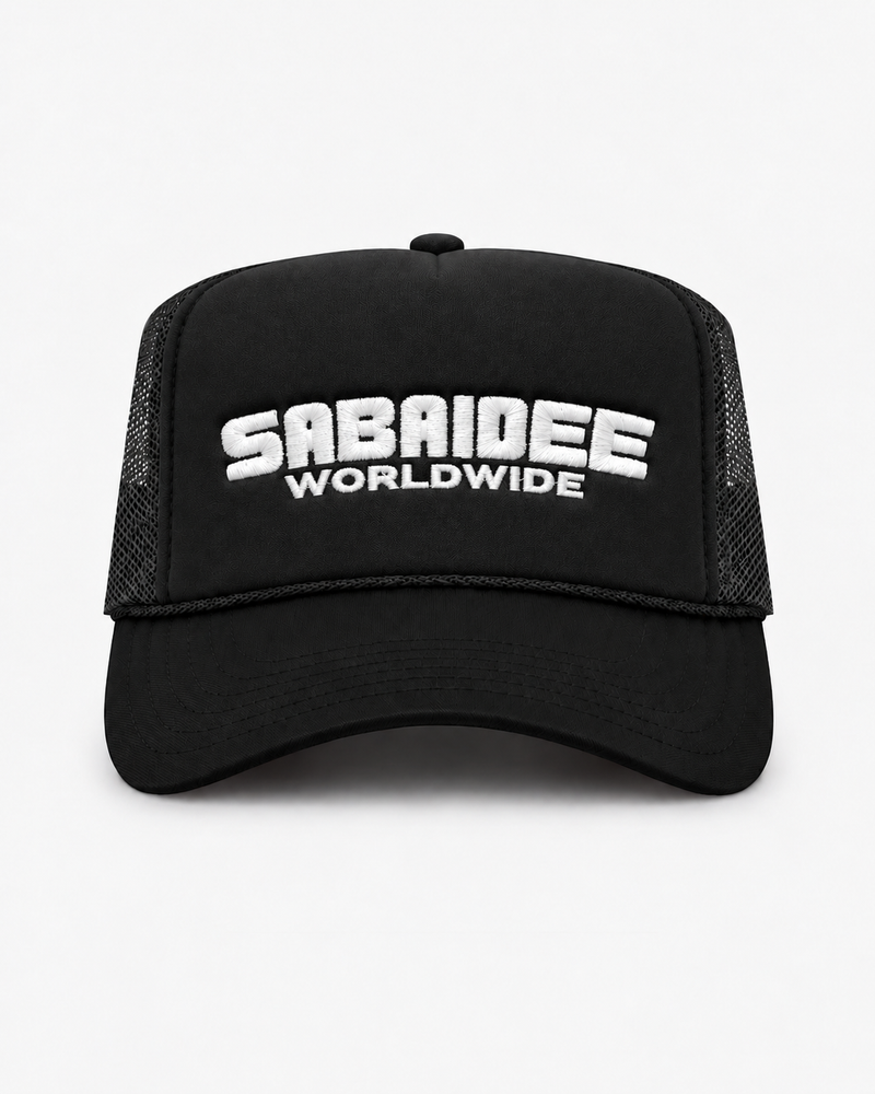 SABAIDEE® WORLDWIDE HAT TRUCKER - BLACK