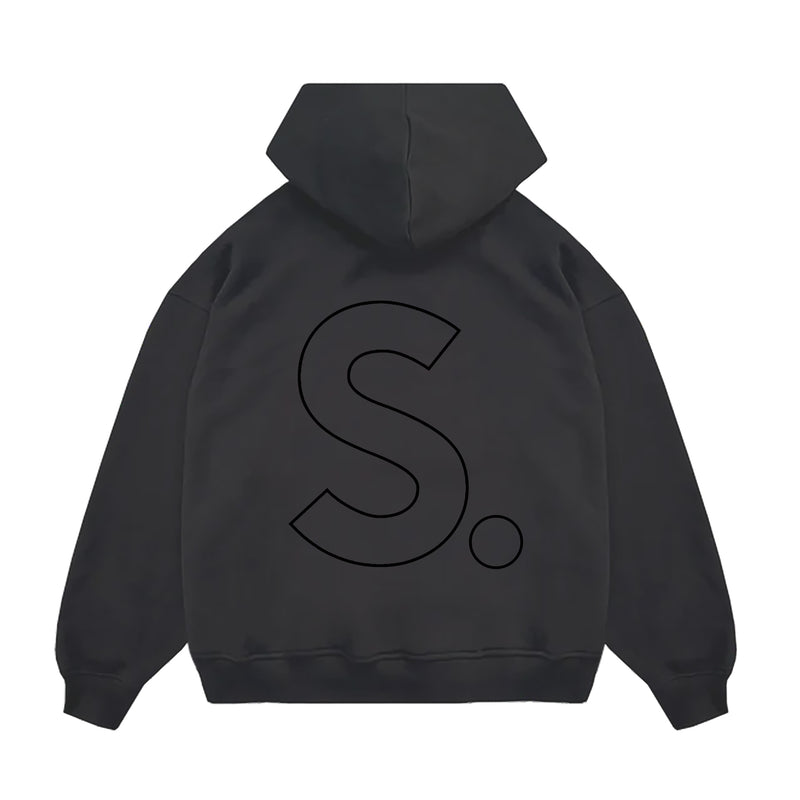 SABAIDEE® HEAVYWEIGHT OVERSIZED HOODIE - FADED BLACK II