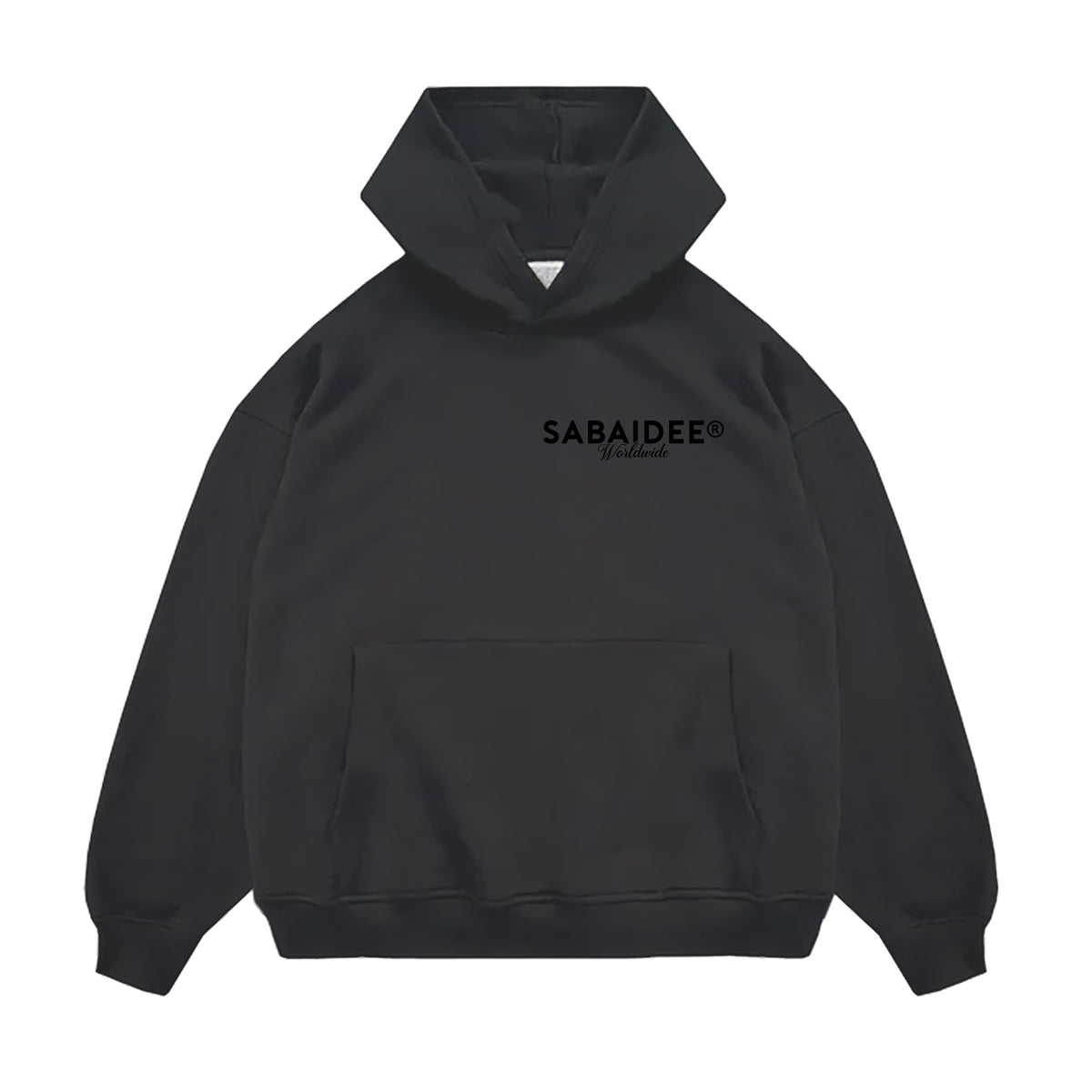 SABAIDEE® HEAVYWEIGHT OVERSIZED HOODIE - FADED BLACK II