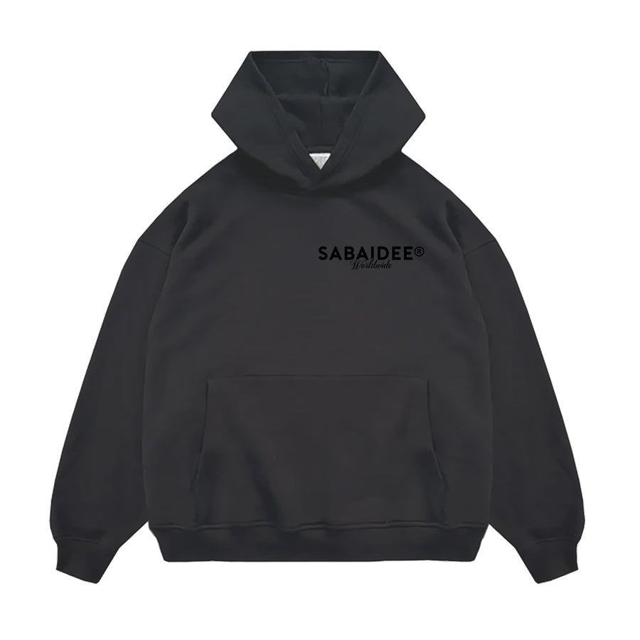 SABAIDEE® HEAVYWEIGHT OVERSIZED HOODIE - FADED BLACK II