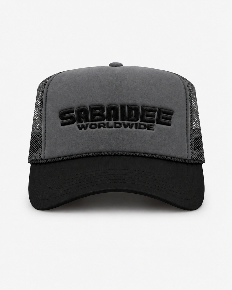 SABAIDEE® WORLDWIDE HAT TRUCKER - GREY/BLACK