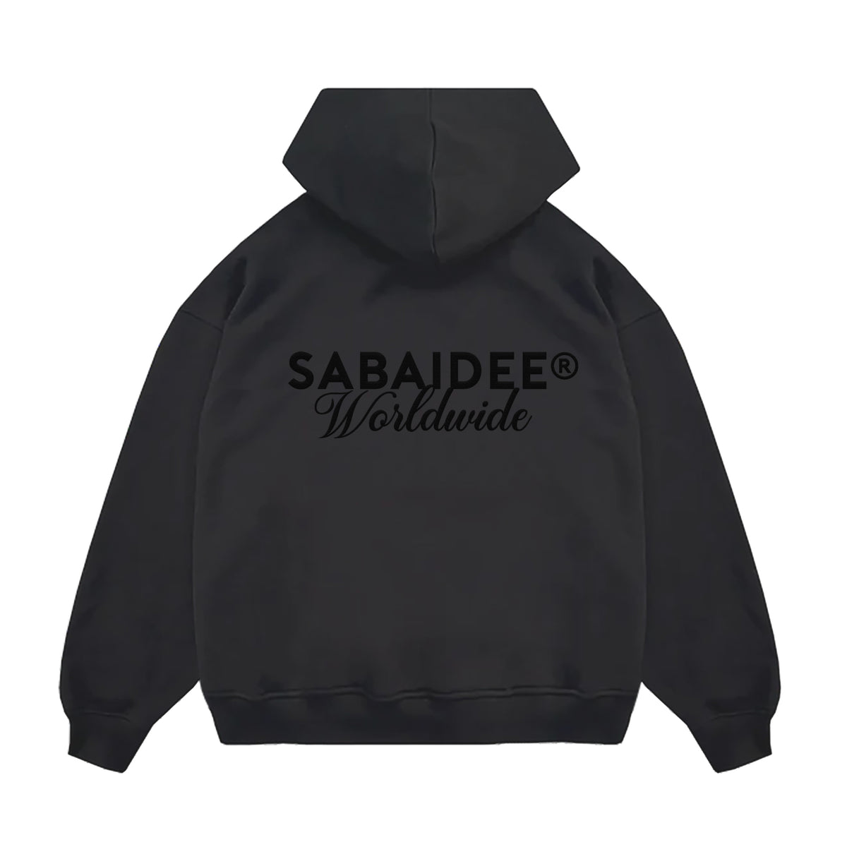 SABAIDEE® HEAVYWEIGHT OVERSIZED HOODIE - FADED BLACK I